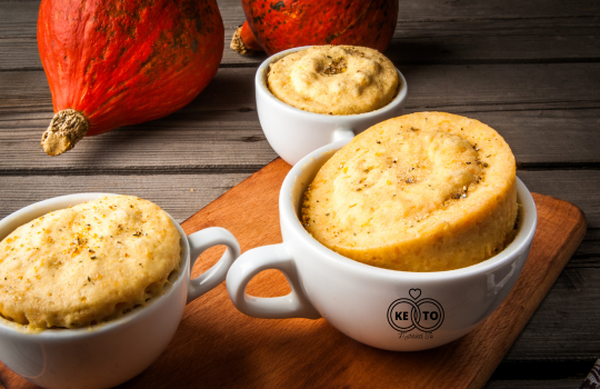 almond cake in a mug