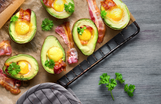 Avocado and Bacon Egg Cups